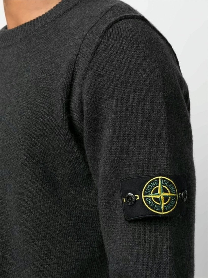 Stone Island Classic Crew Neck Grey Sweater