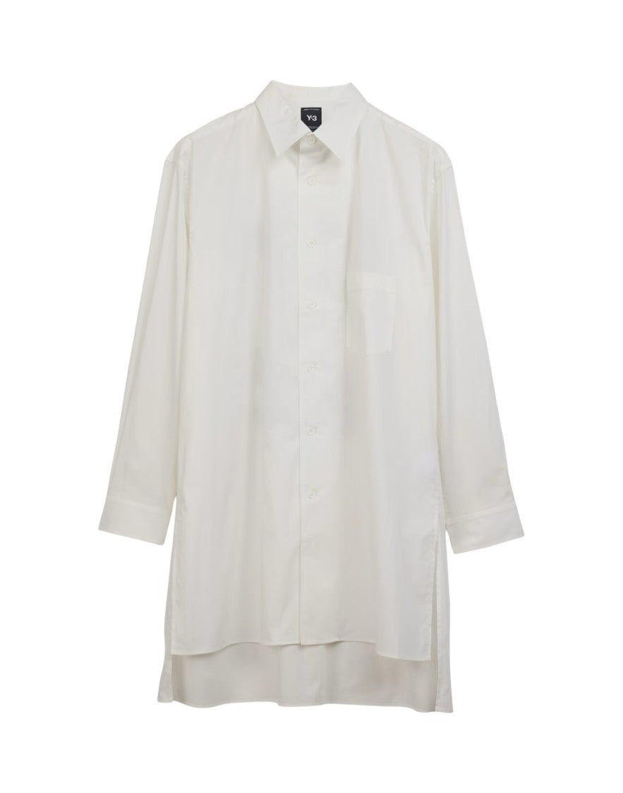 Y-3 Oversized Button-Up Shirt With Iconic Graphic Print