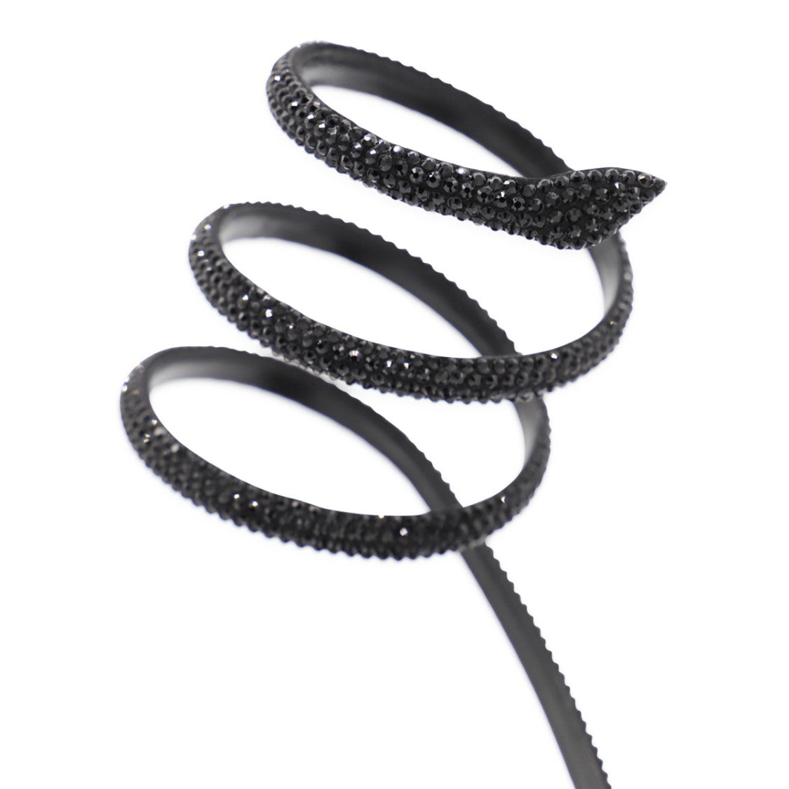 René Caovilla Black Strass High Stiletto Sandals