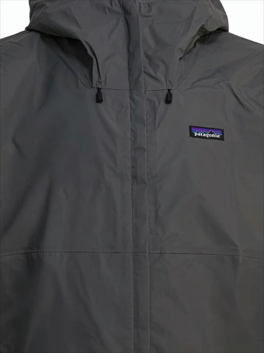 Patagonia Minimalist Grey Nylon Jacket With Adjustable Features