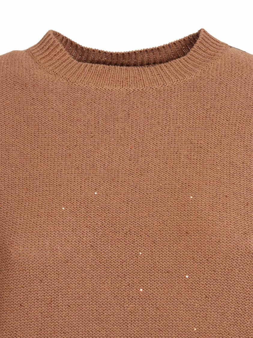 Fabiana Filippi Vimini Sequin Linen Short Top
