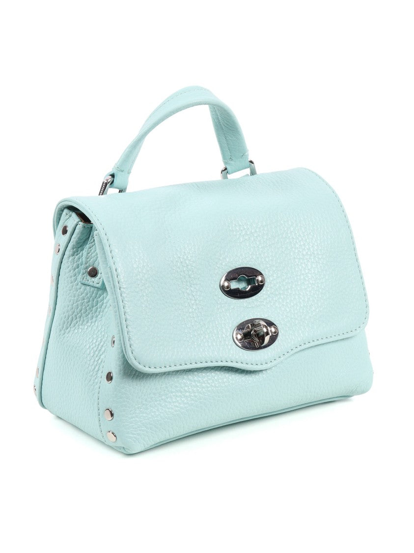 Zanellato Srl Blue Celentano Daily Pebbled Leather Handbag