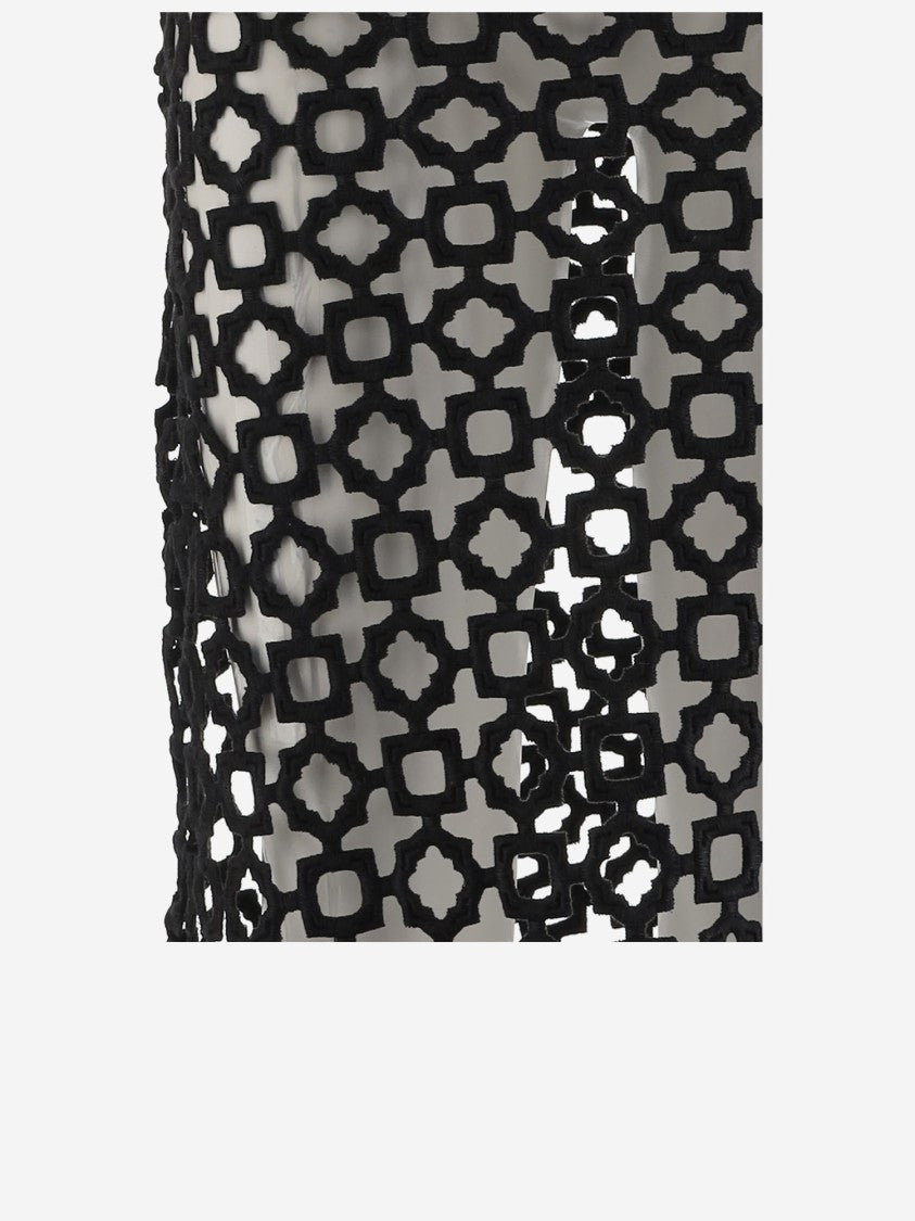 Niccolò Pasqualetti Cotton Skirt With Geometric Pattern