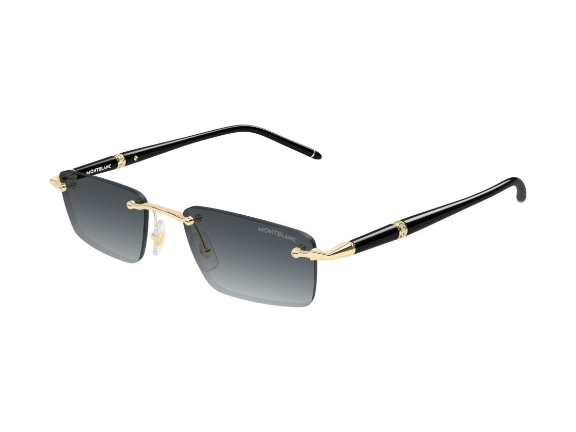 Montblanc Gold Mb0484s Gradient Rimless Rectangular Sunglasses