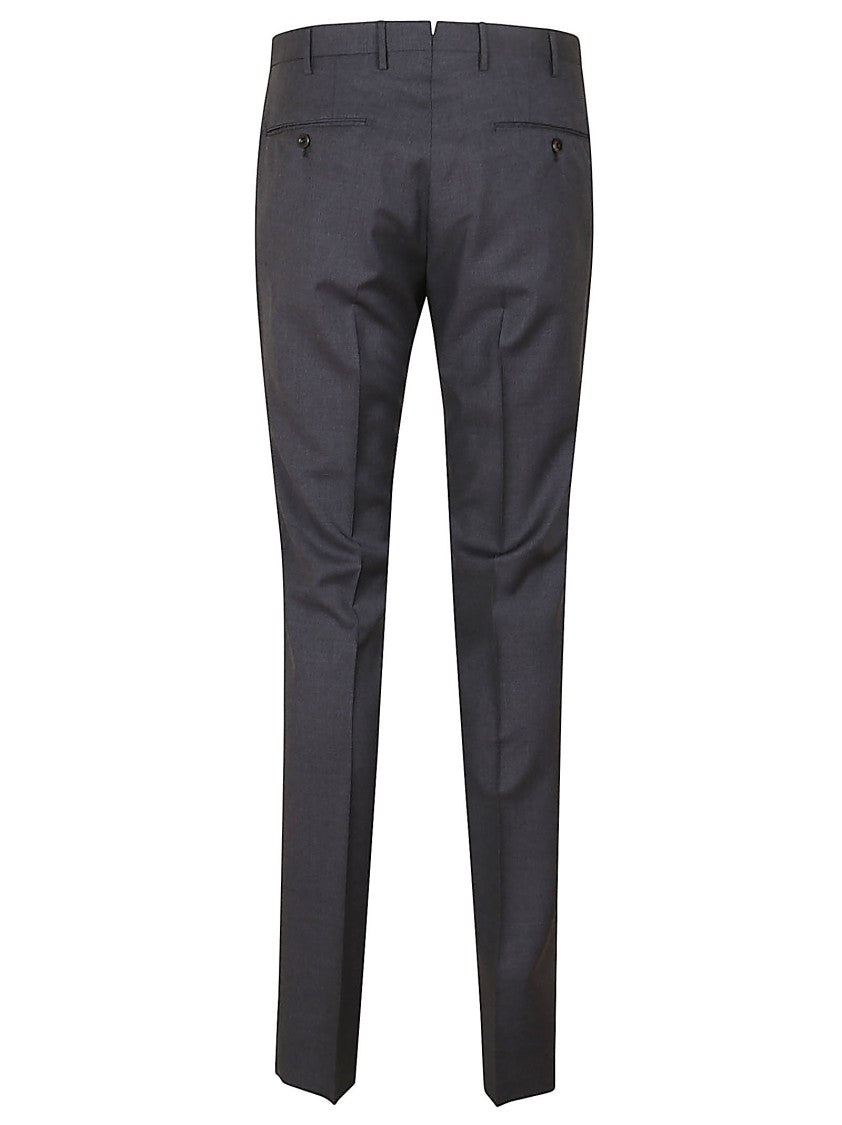 Incotex Tailored Grey Wool Trousers With Subtle Pleats