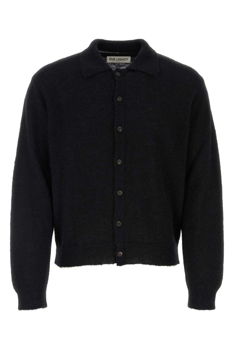 Our Legacy Black Alpaca Blend Cardigan