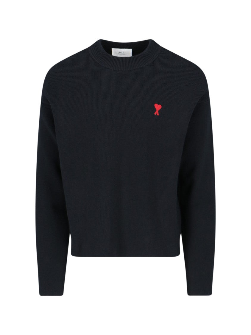 Ami Logo Sweater – Black