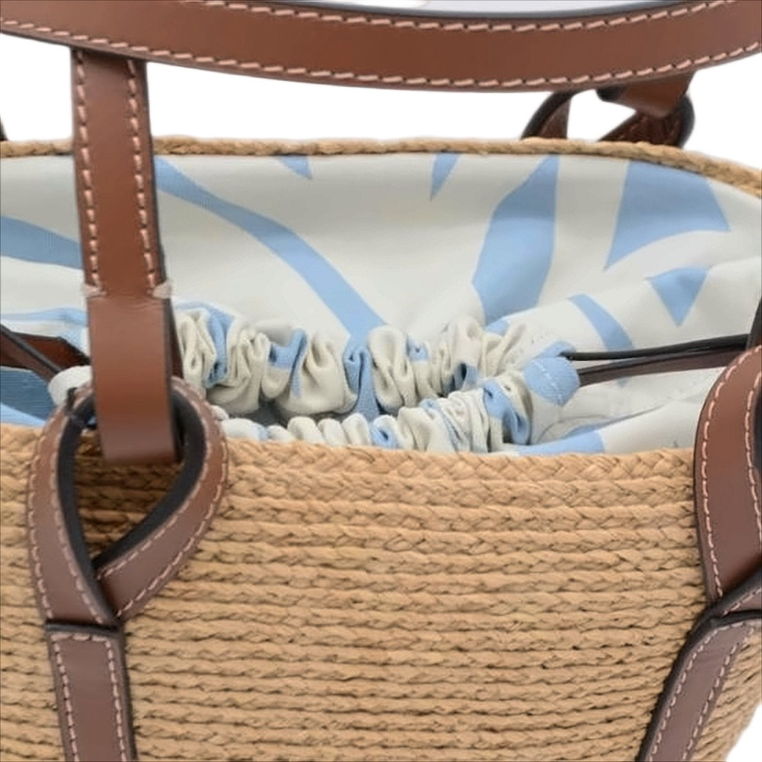 Helen Kaminski Structured Raffia Tote Bag With Leather Trim