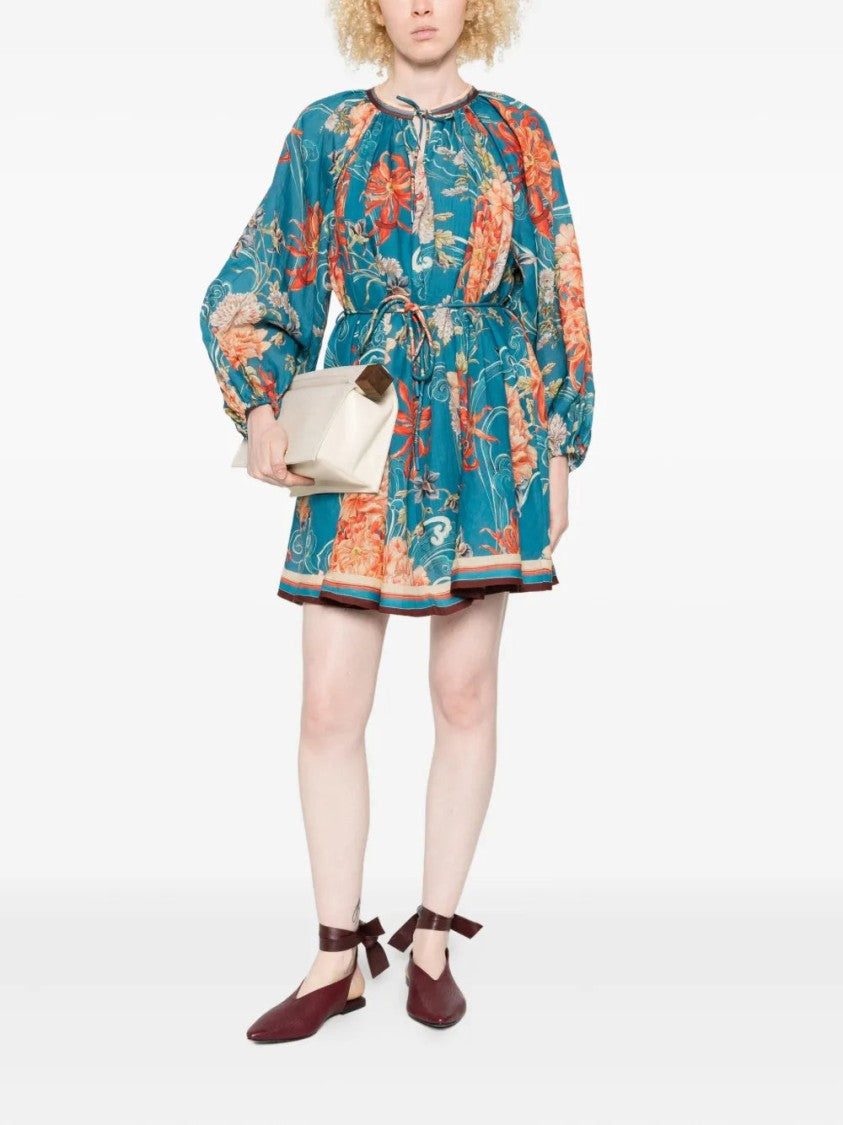 Alemais Fletcher Floral-Print Mini Dress