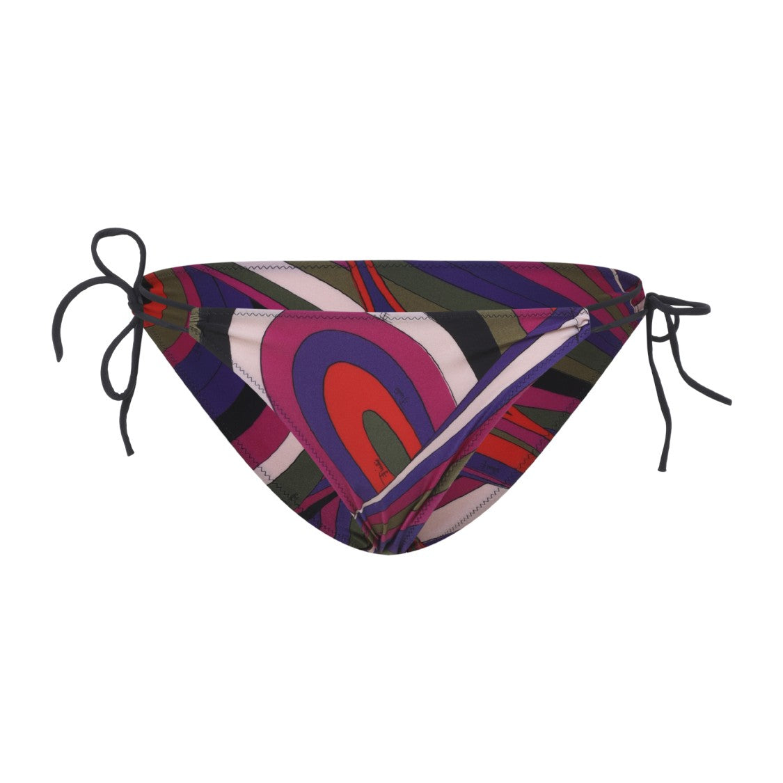 Pucci Vibrant Abstract Print Bikini Bottom With Adjustable Self-Tie Fastenings