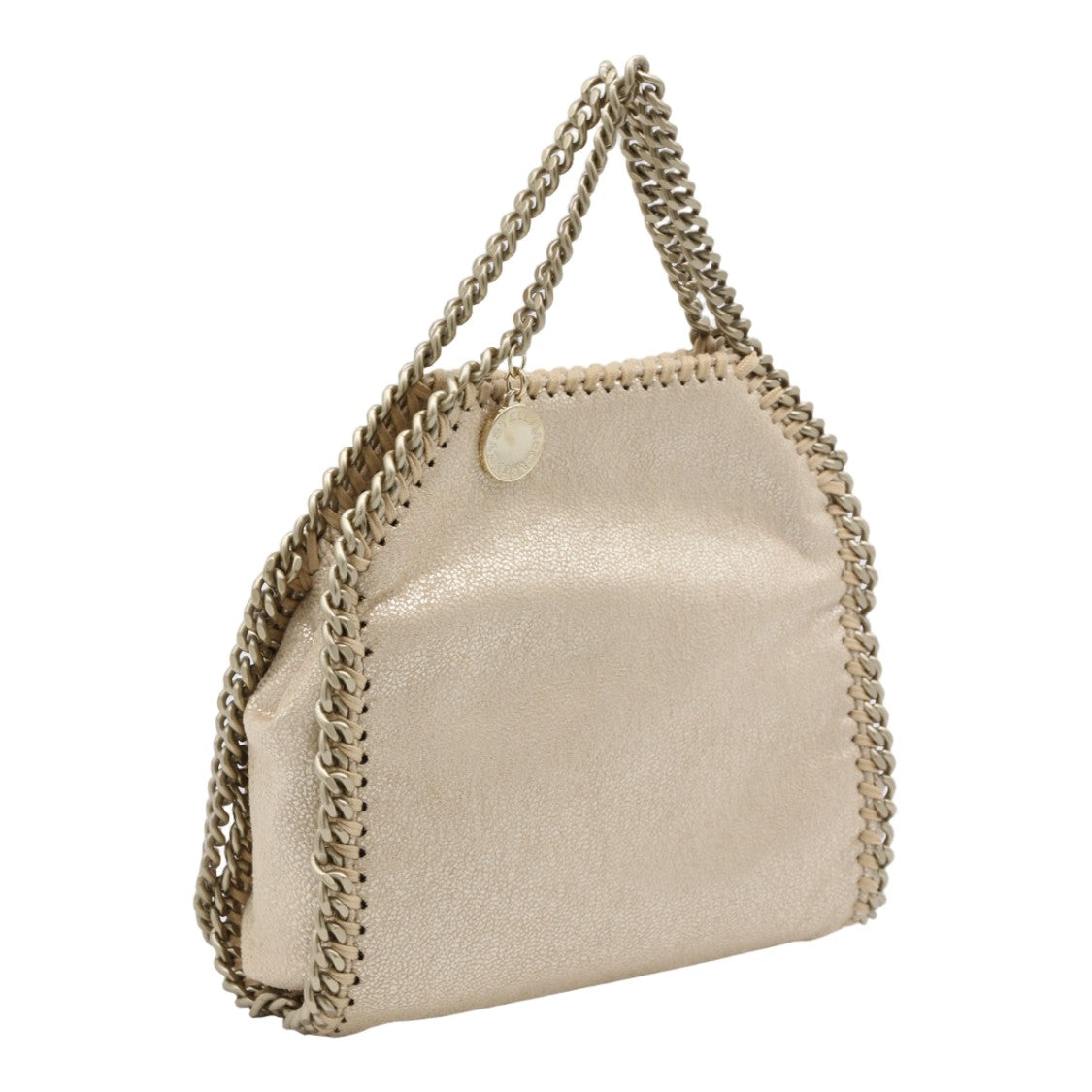 Stella Mccartney Medium Textured Handbag With Chain Trim