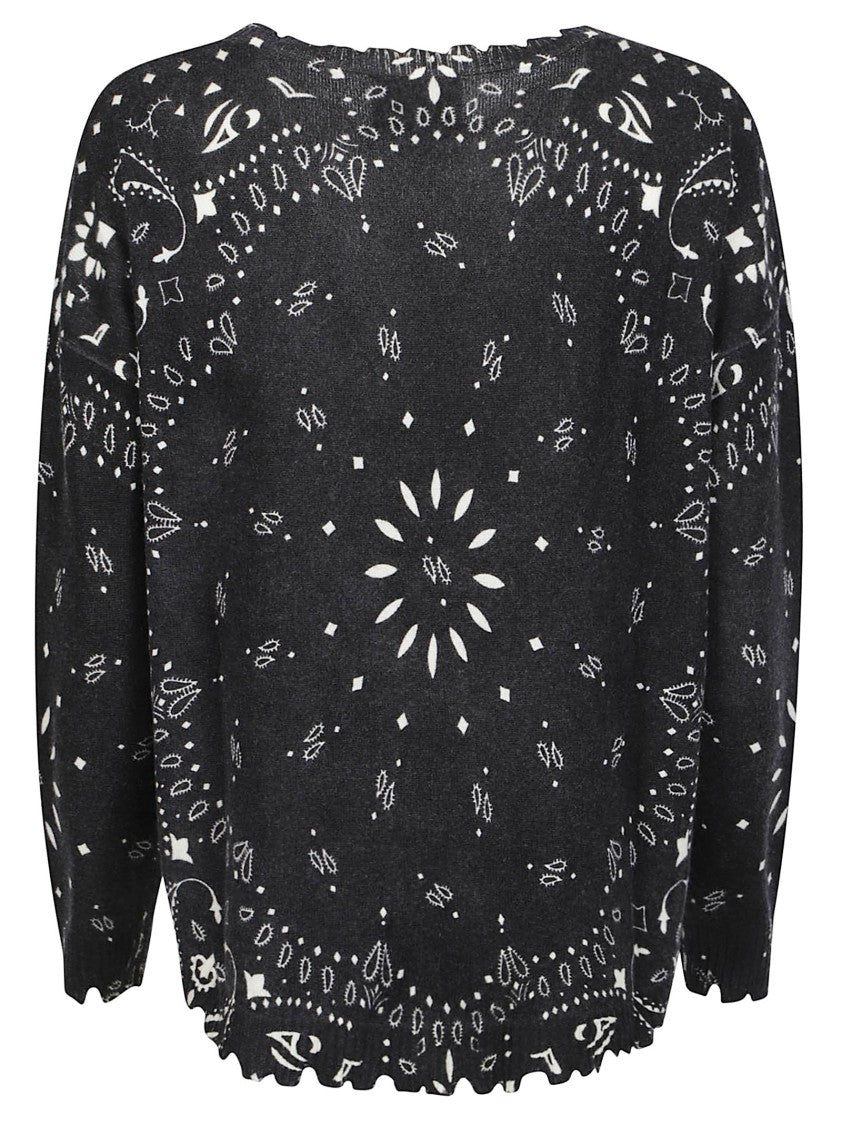 Kujten Mela Abba Bandana Ruffled Cashmere Sweater