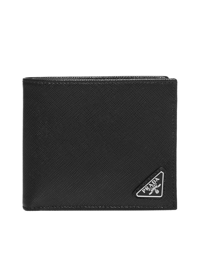 Prada Textured Calf Leather Bifold Wallet