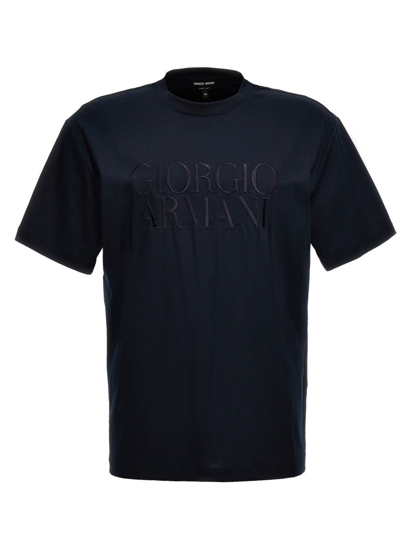 Giorgio Armani Embossed Logo Short Sleeve T-Shirt
