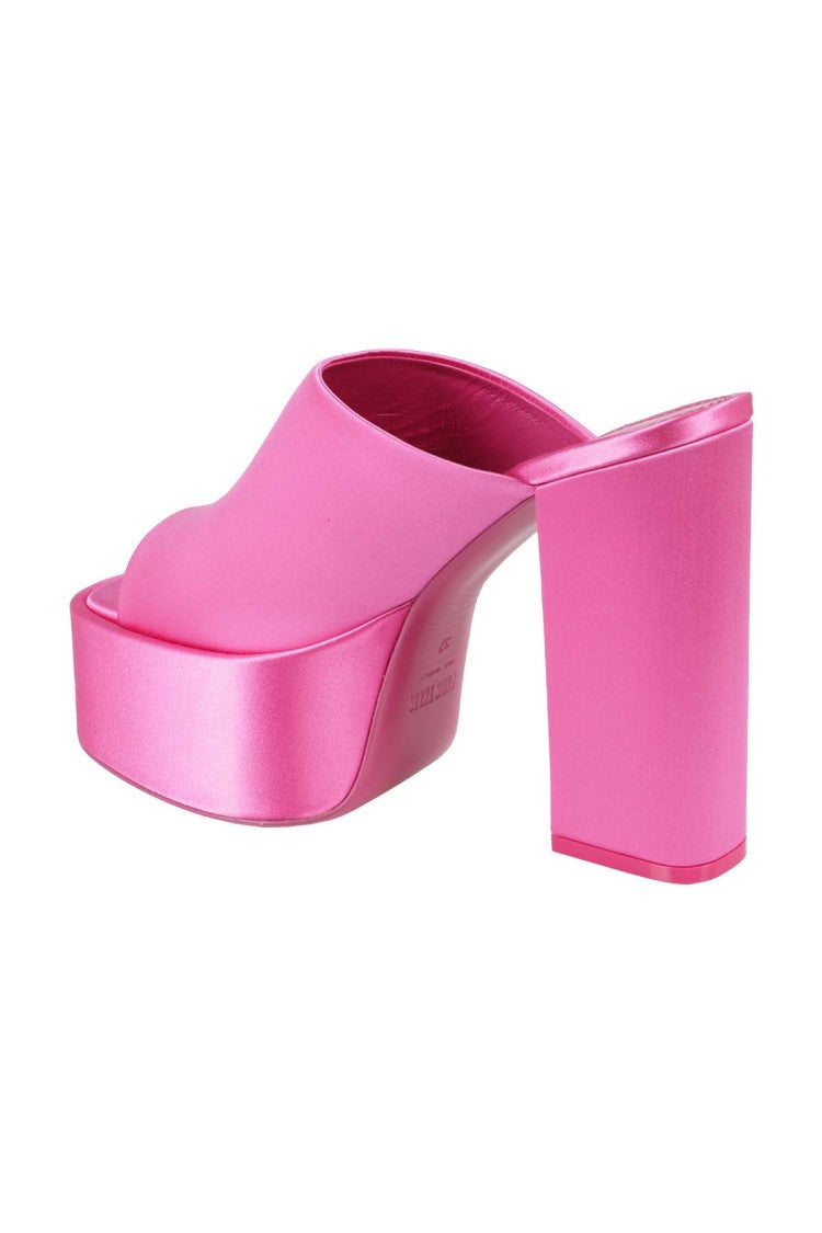 Paris Texas Fuchsia Leather Sasha Mule Sandal