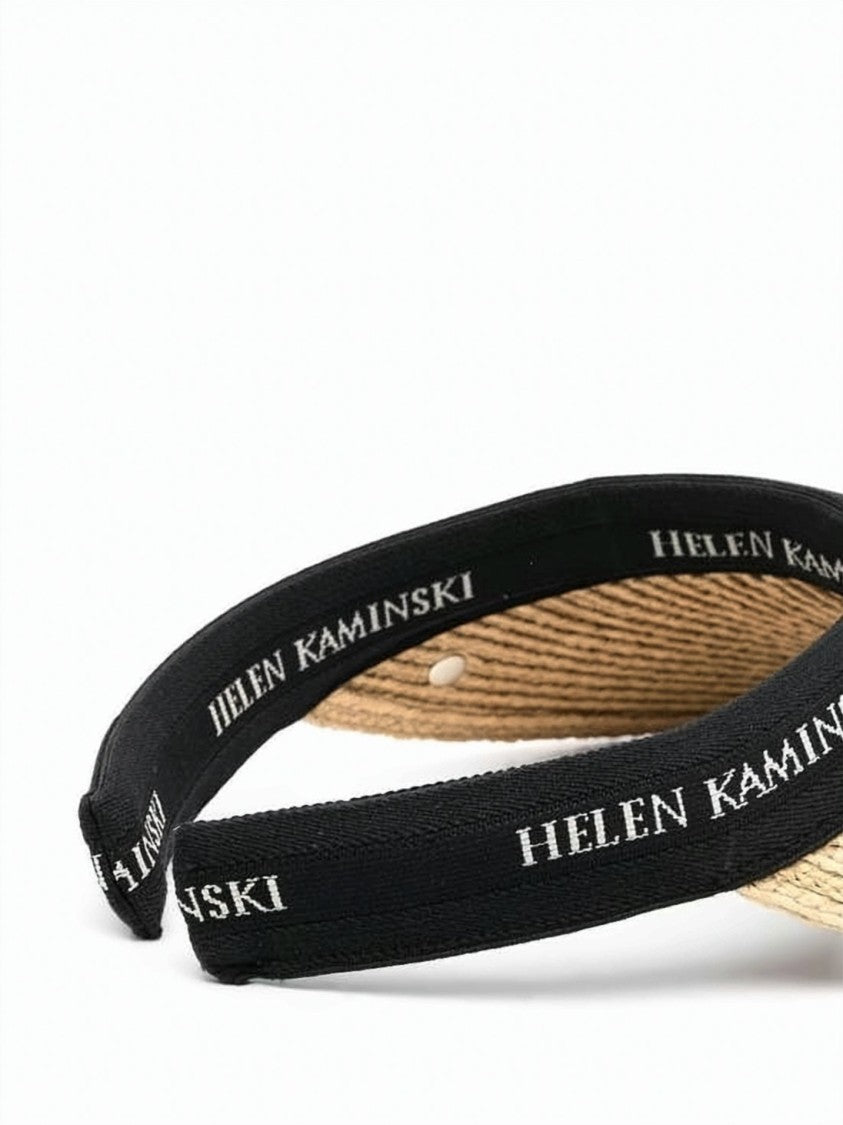 Helen Kaminski Neutral Woven Raffia Blanca 8 Visor