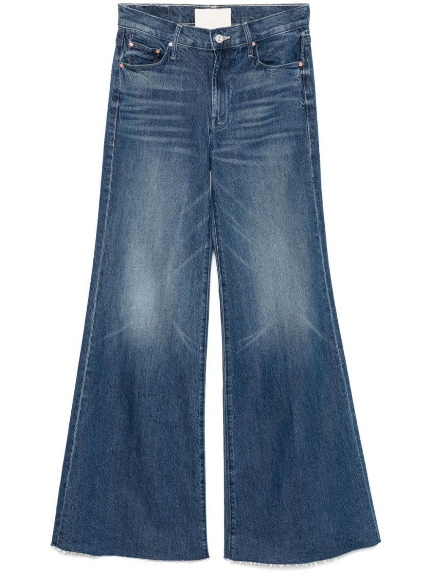Mother Wide-Leg Indigo Blue Jeans