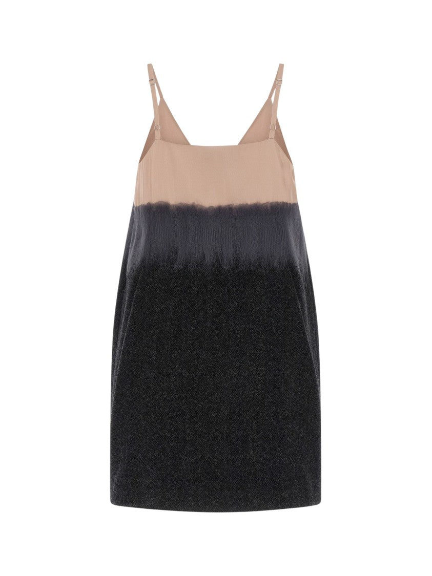 Tela Abito Nikolas Color-Block Sleeveless Wool Mini Dress