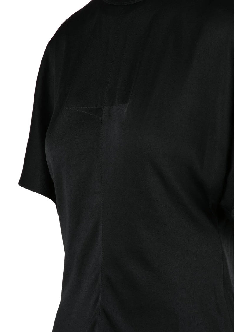 Isabel Marant Black Viscose-Blend Satin Blouse