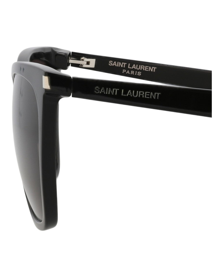 Saint Laurent Cat Eye Acetate Sunglasses With Saddle Nose Bridge