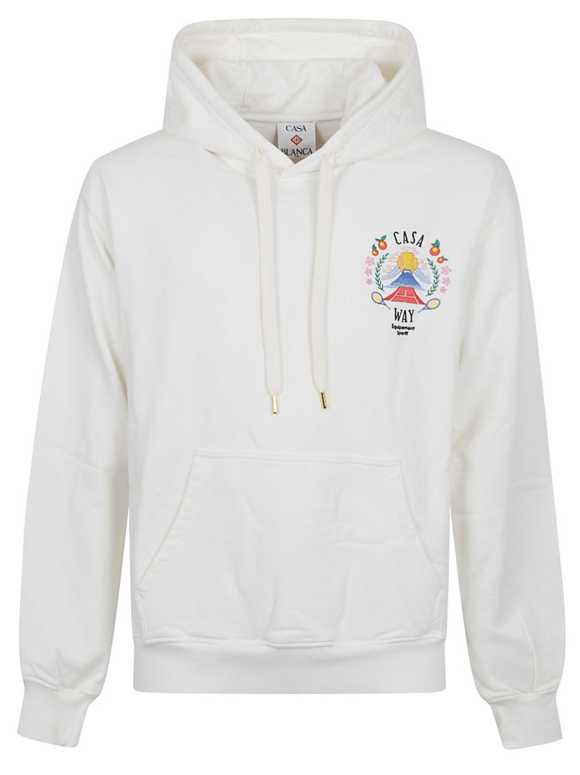 Casablanca Hooded Sweatshirt With Embroidered Logo
