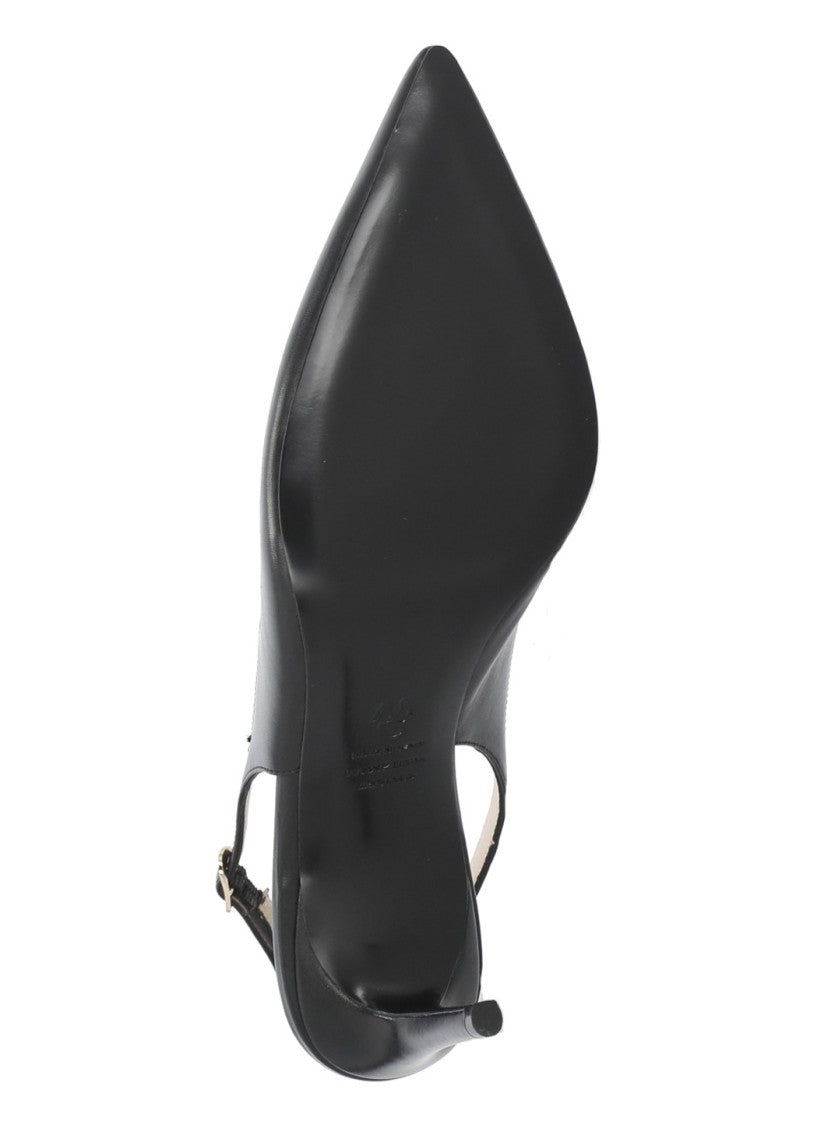 Stuart Weitzman Black Power 75 Slingback Pumps