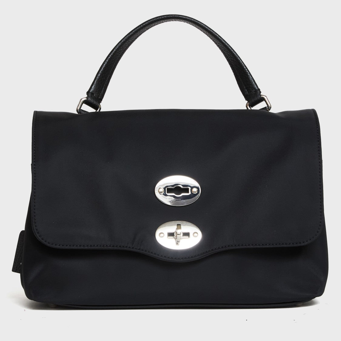 Zanellato Nikel Vitello Leather Small Postina Shoulder Bag
