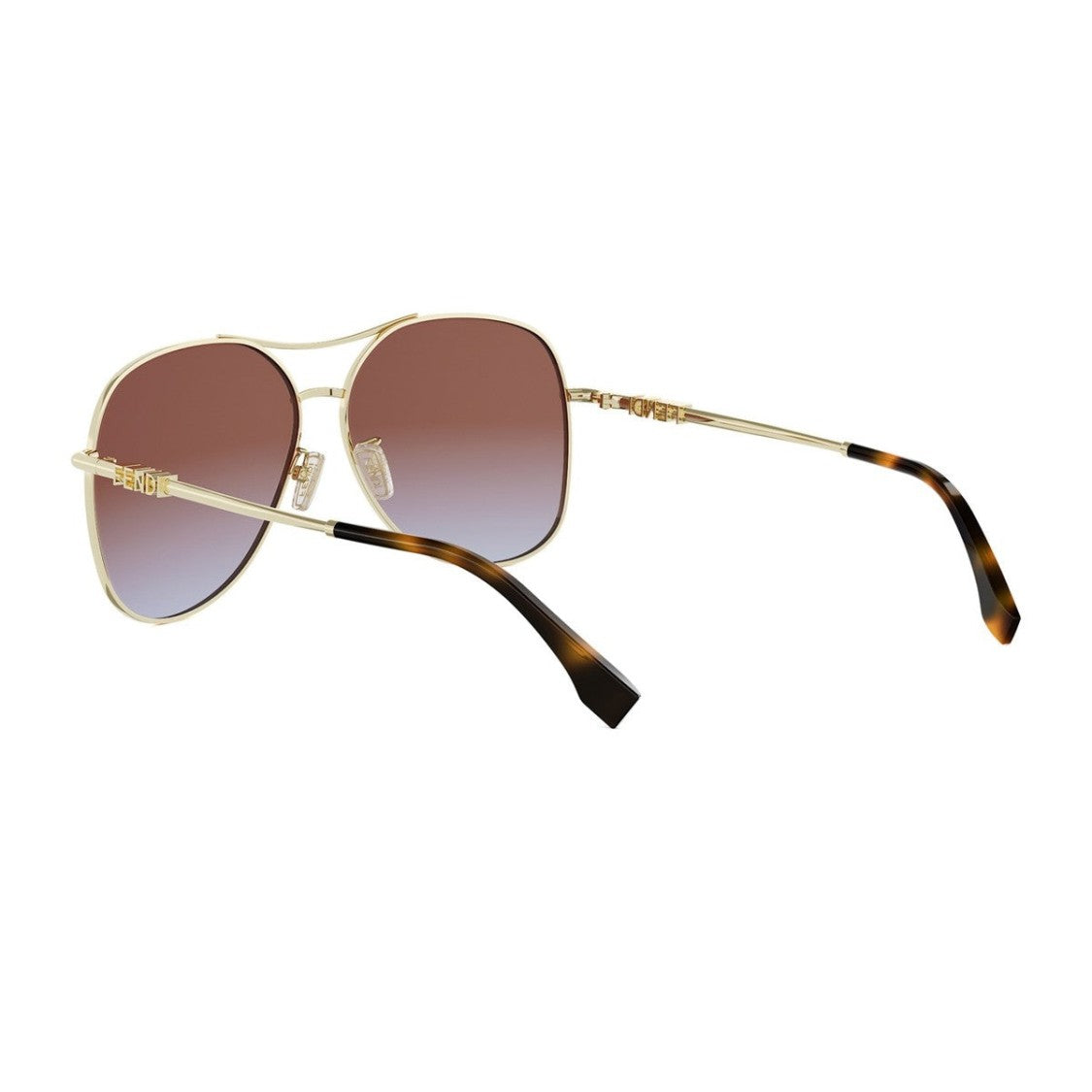 Fendi Gold Fendigraphy Metal Pilot Sunglasses