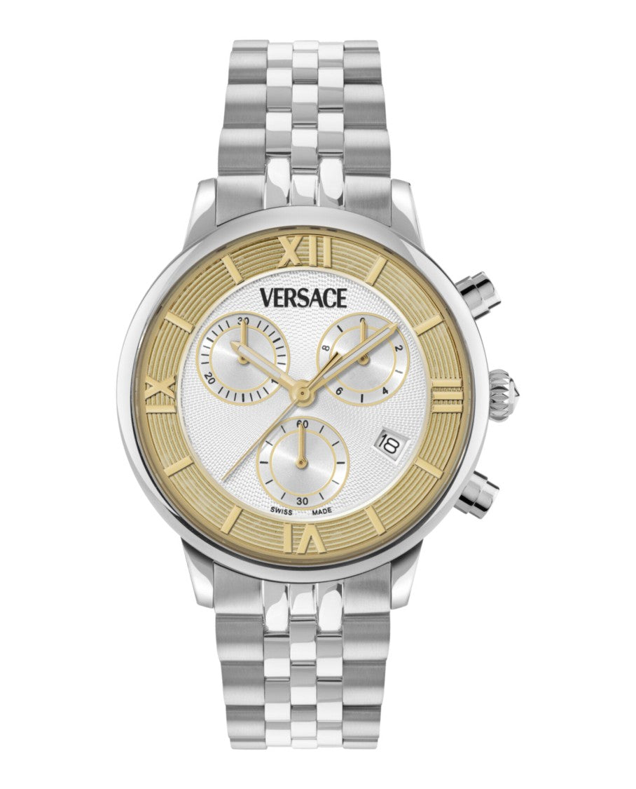 Versace Classic Round Chrono Bracelet Watch