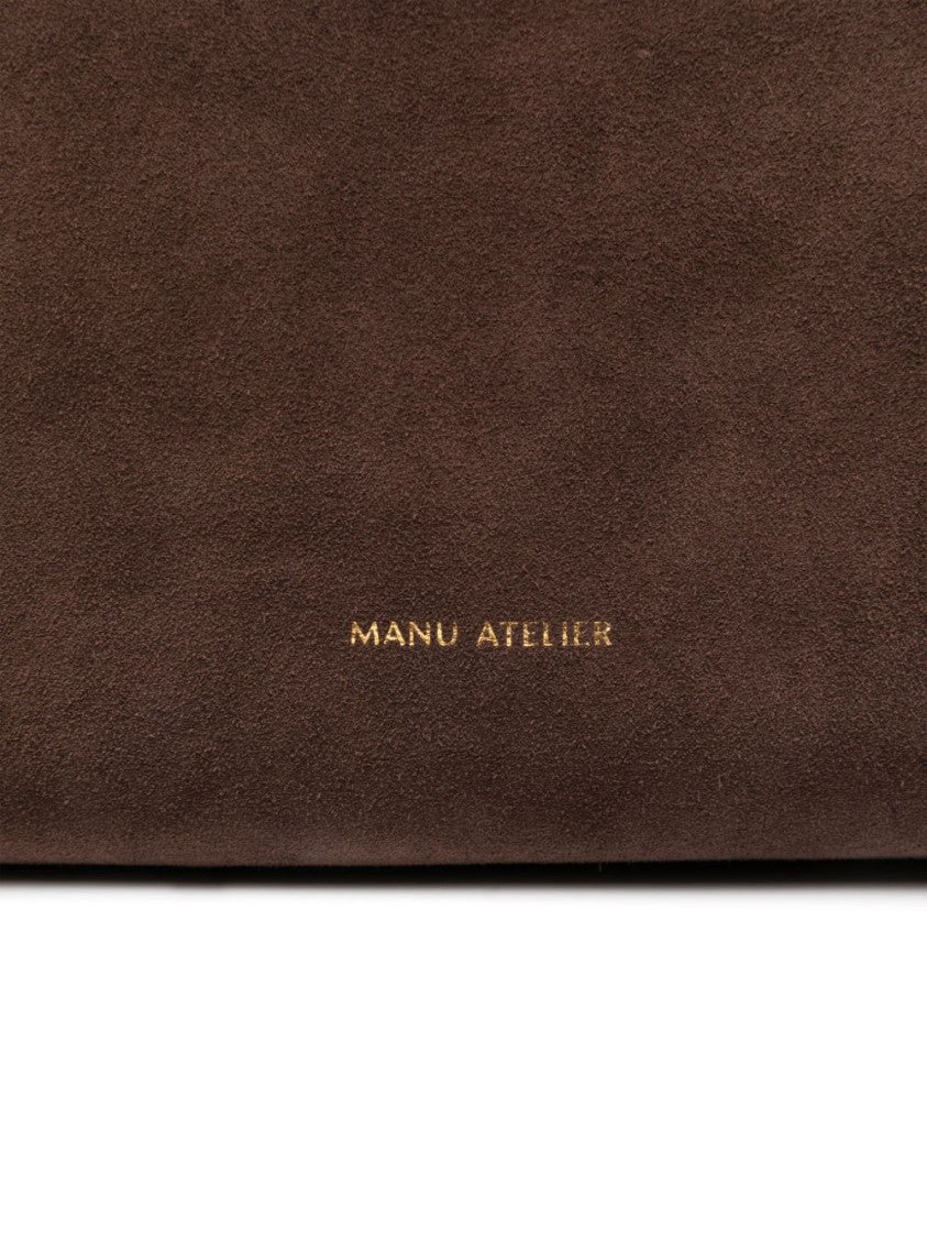 Manu Atelier Dark Brown Le Cambon 35 Suede Handbag