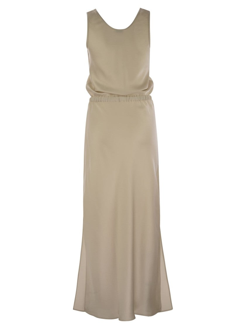 Brunello Cucinelli Fluid Satin Cady Twill Dress