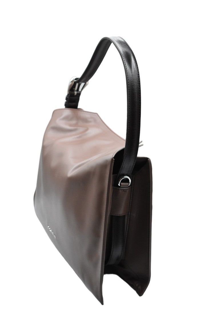 Orciani Peach Suede Leather Multi-Compartment Handbag