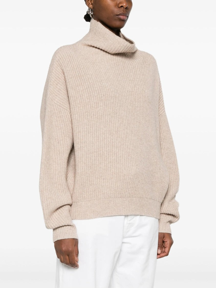 Isabel Marant Neutral Brooke Ribbed Knit Pullover