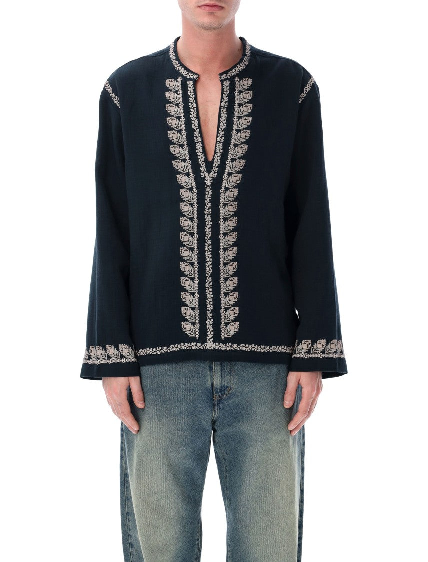 Isabel Marant Marant Cizalie Embroidered Cotton Shirt