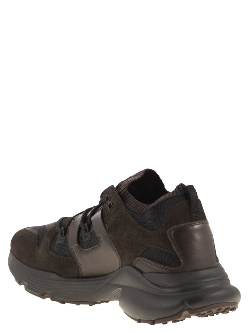 Tod's Leather And Technical Fabric Sneakers