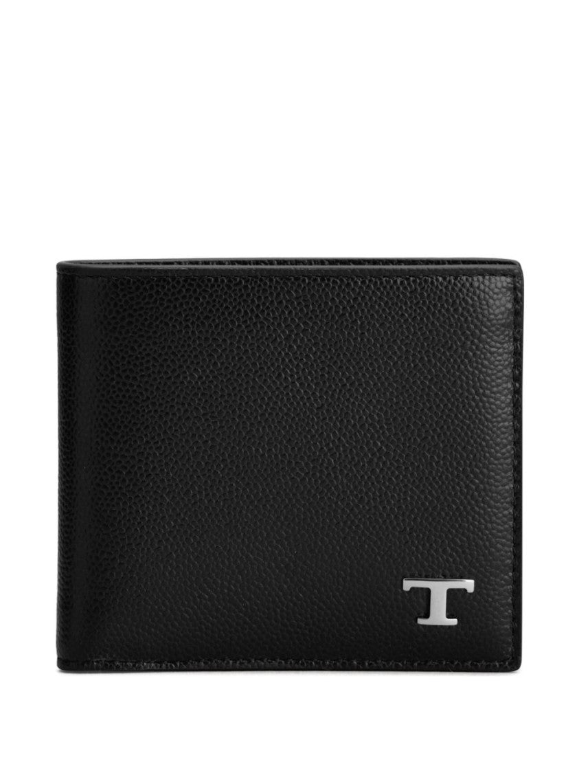 Tod's Textured Black Wallet With Refined Aesthetic