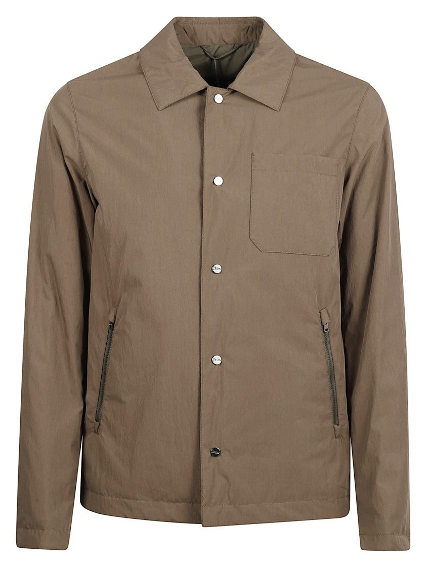 Herno Parachute Canvas Shirt Jacket With Padded Wadding