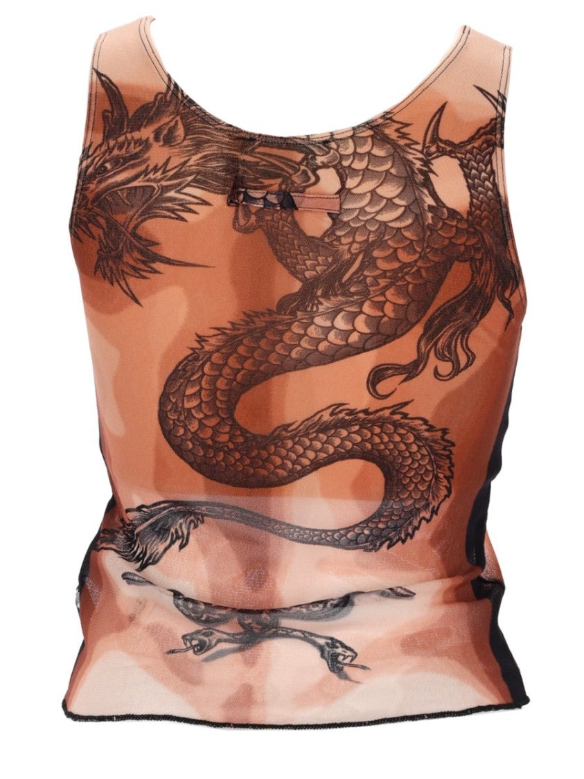 Jean Paul Gaultier Safe Sex Tatoo Polyamide Top