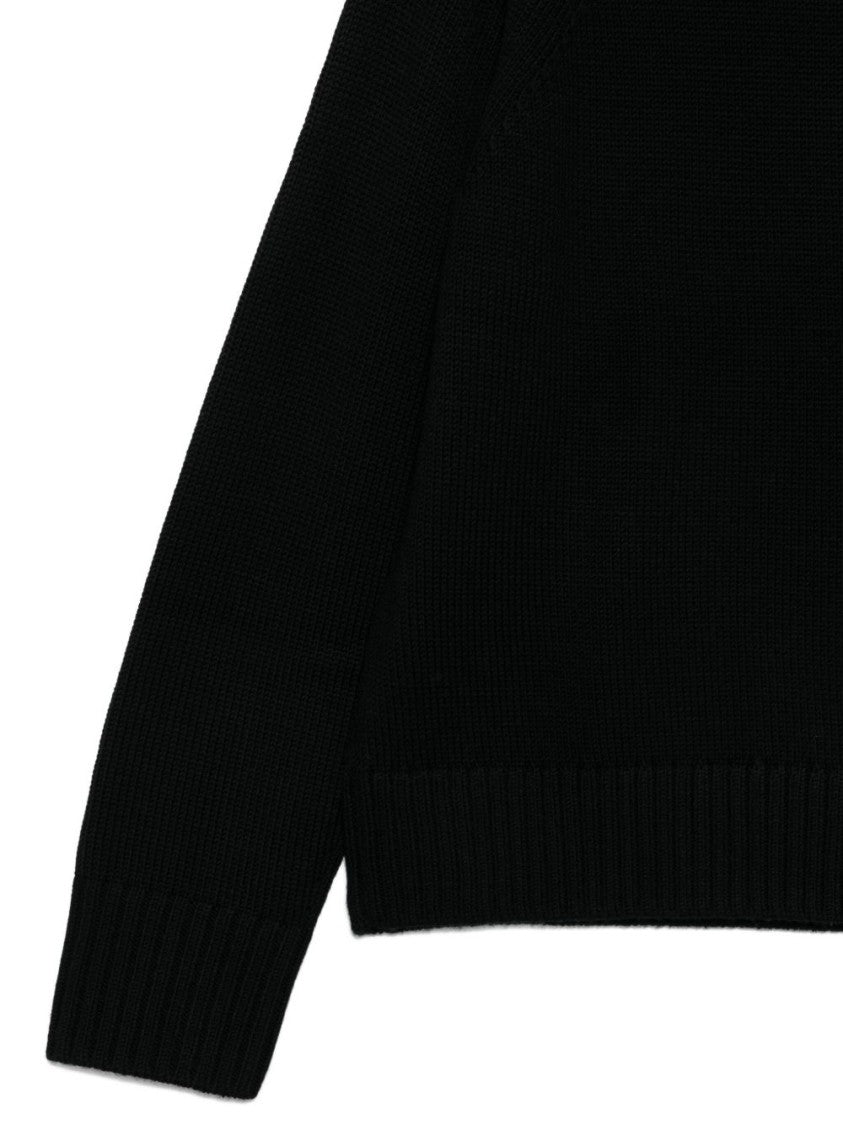 Michael Kors Ribbed Black Wool Sweater
