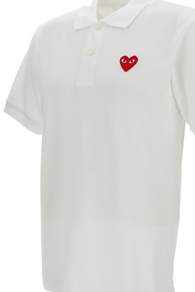 Comme Des Garçons White Cotton Polo Shirt