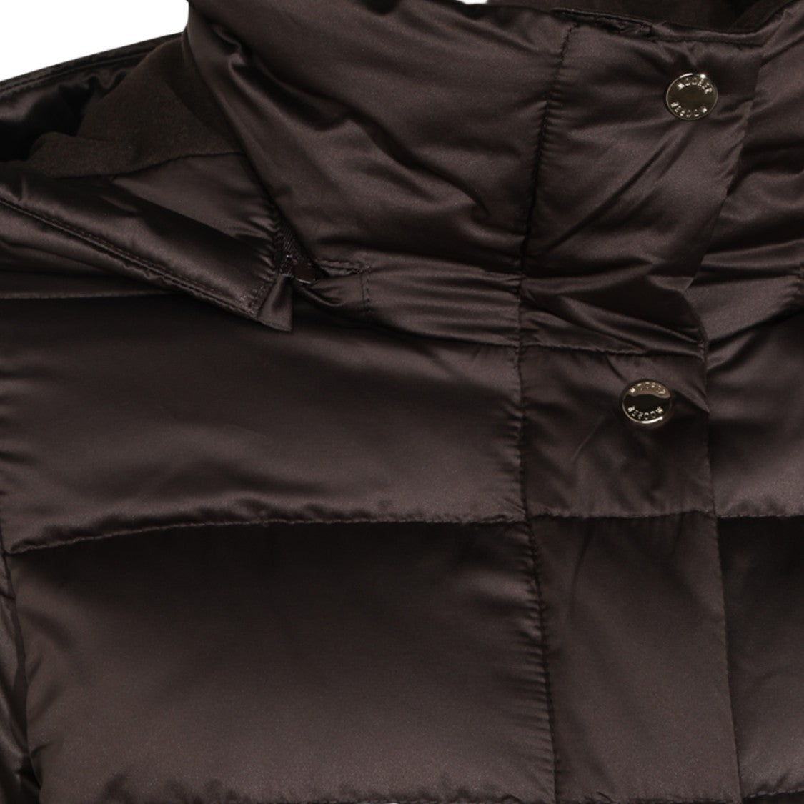 Moorer Quilted Padded Detachable Hood Down Jacket