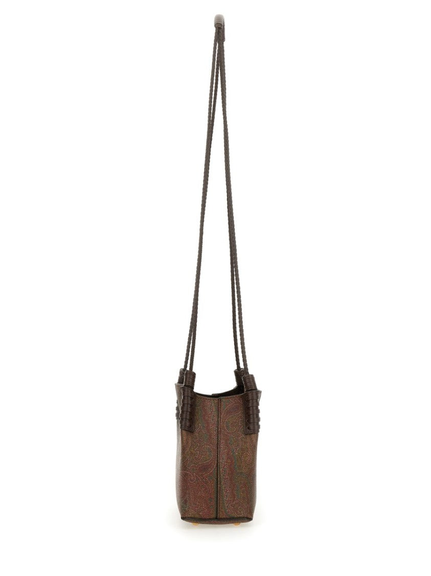 Etro Neutral Libra Arnica Paisley Pattern Tote Bag
