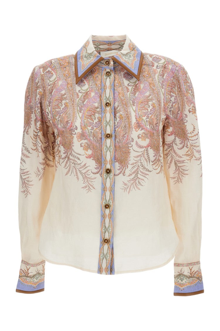 Zimmermann Cream Paisley Print Bodysuit