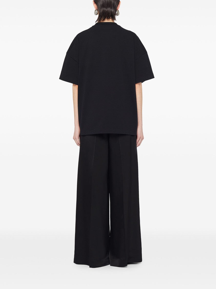 Jil Sander Long Oversized Cotton Jersey T-Shirt With Minimalist Branding