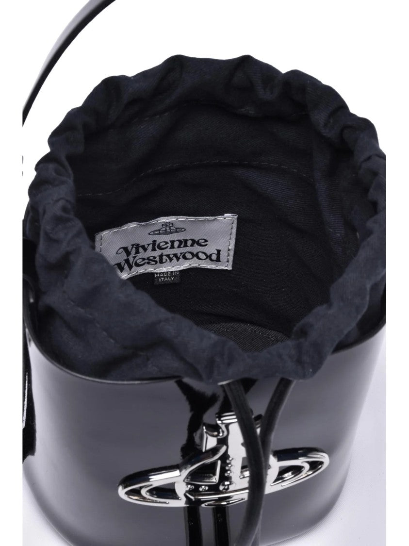 Vivienne Westwood Daisy Drawstring Shoulder Bag With Metallic Emblem