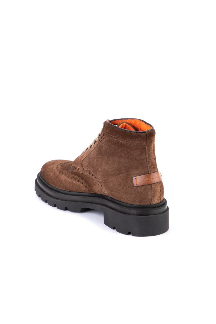 Santoni Breakout Suede Ankle Boots