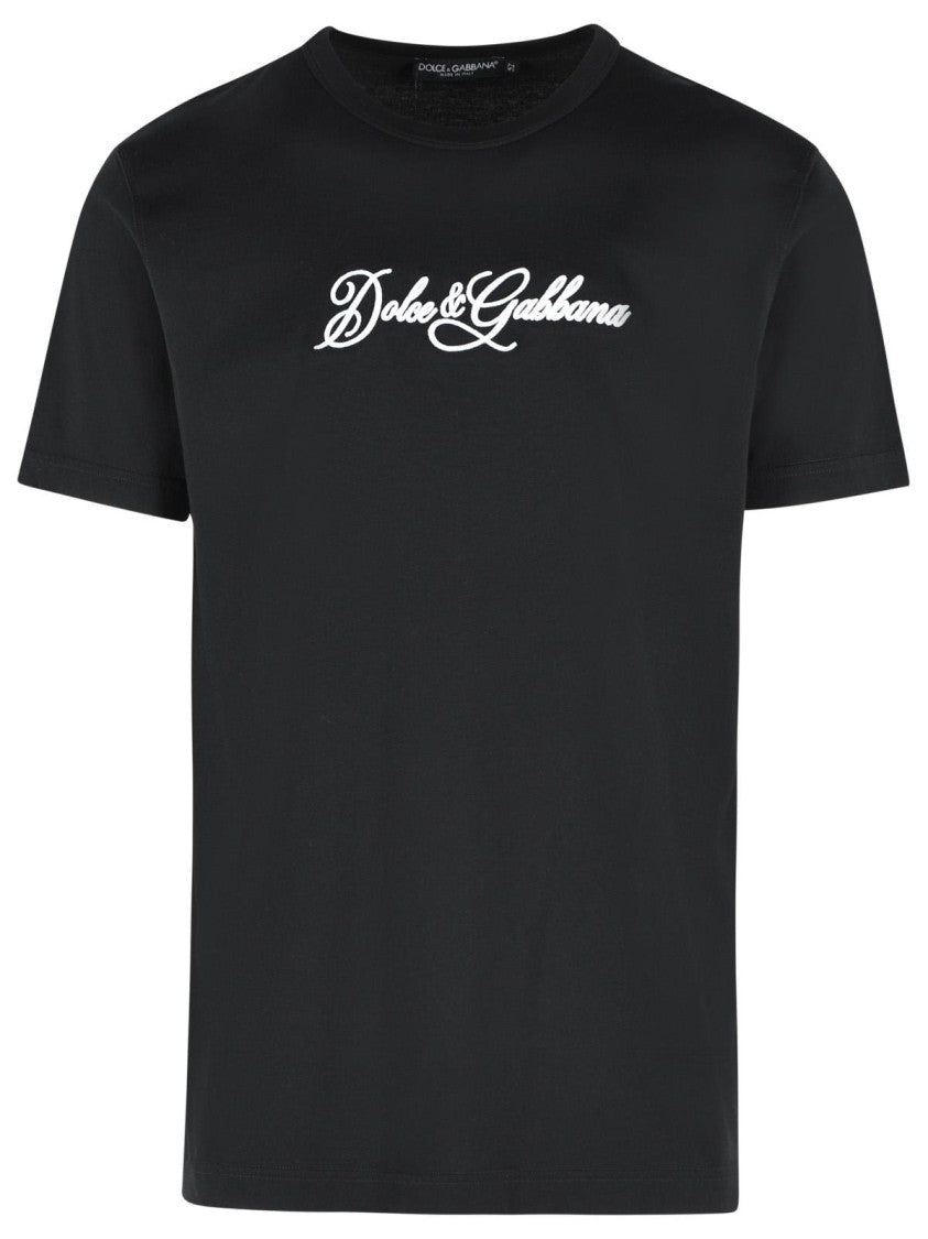 Dolce & Gabbana Black Cotton T-Shirt