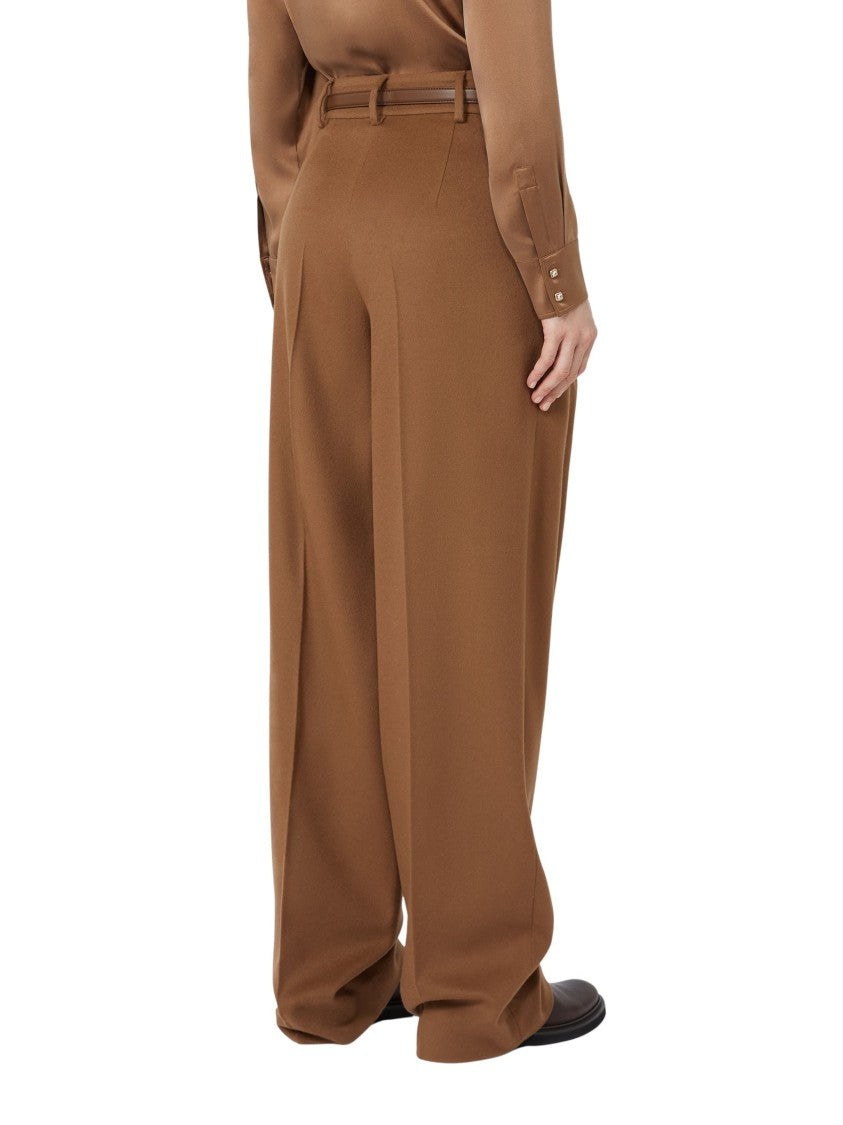 Max Mara Mstcocco High-Waisted Belted Wide-Leg Trousers