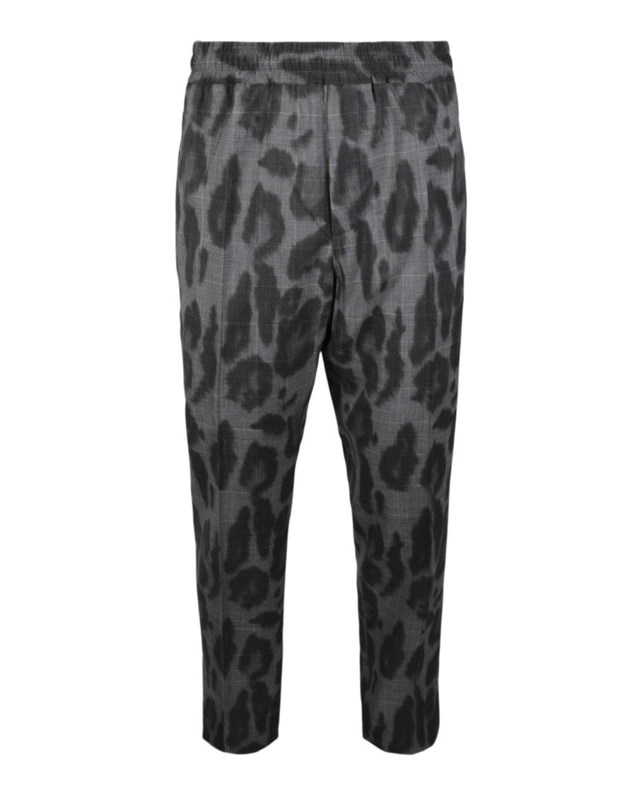 Stella Mccartney Mid Rise Leopard Print Piet Trousers With Tapered Leg