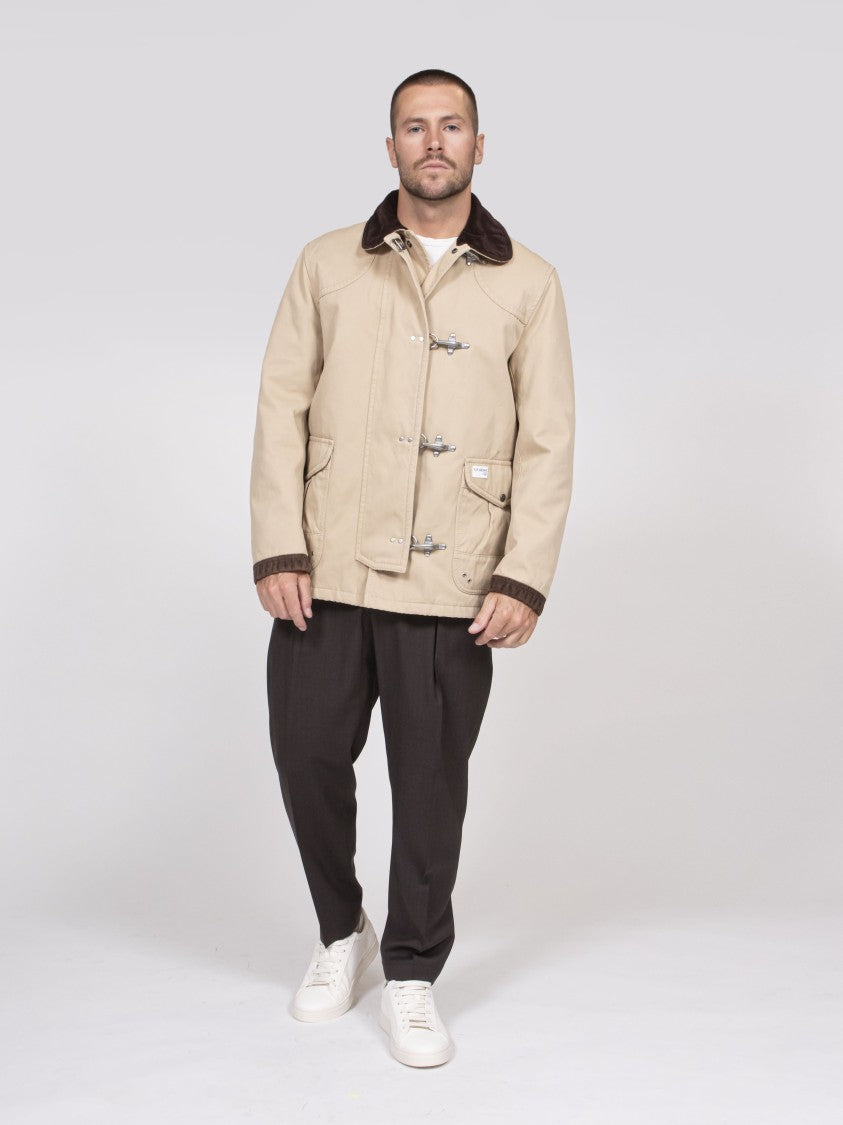 Fay 4 Ganci Archive Beige Hook-Closure Jacket